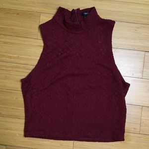 Forever 21  Burgandy Crochet Crop Top